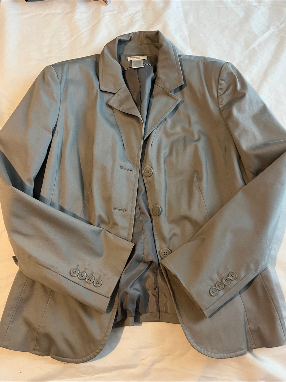 Worthington Light Gray Women's Blazer Jacket